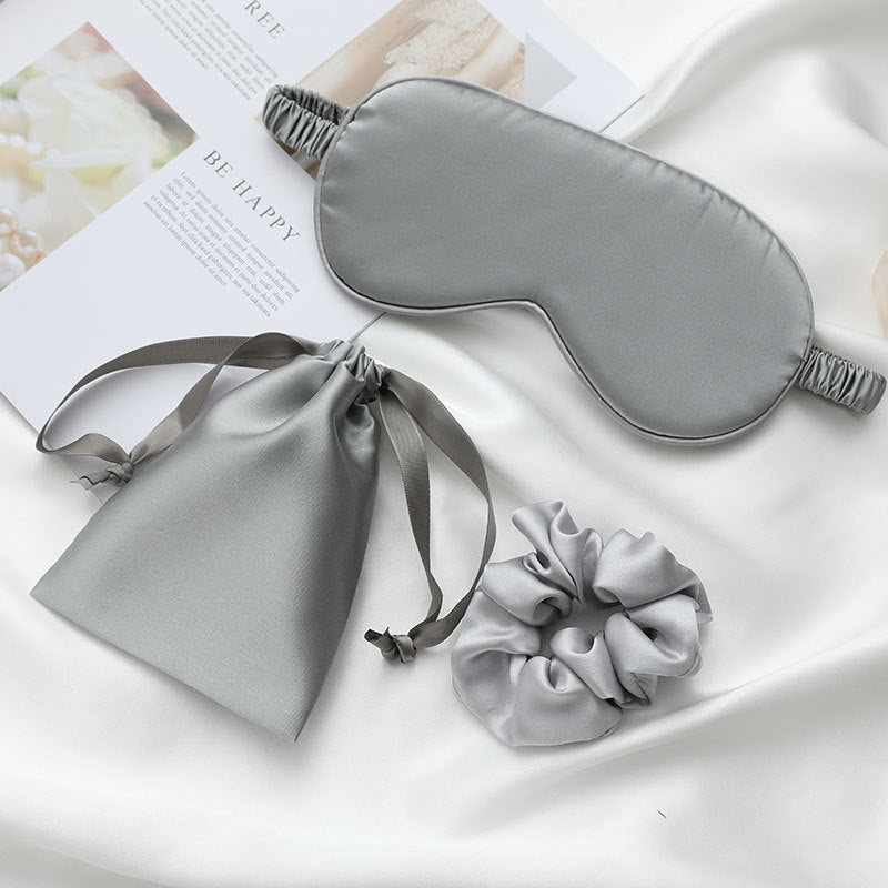 Artificial Silk Cloth Eye Patch Bag Hair Ring Three-piece Set