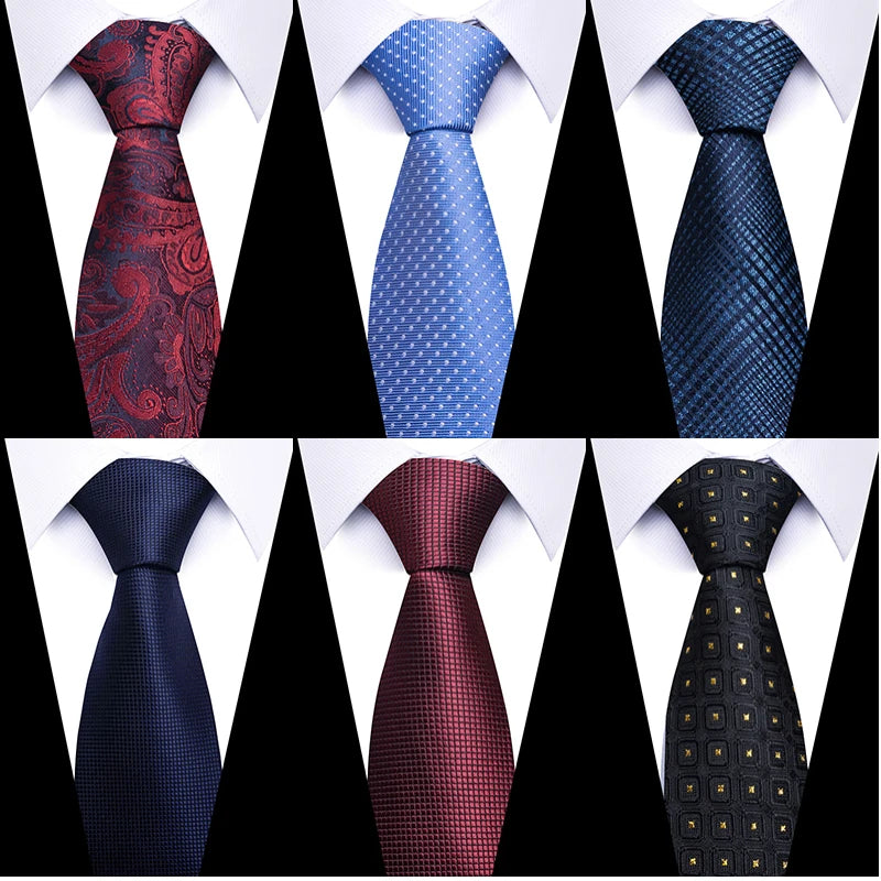 Luxury High Quality Nice Handmade Silk Neck Tie Male Clothing accessories Printed Wine Red Memorial Day Tie Men Necktie Gravata