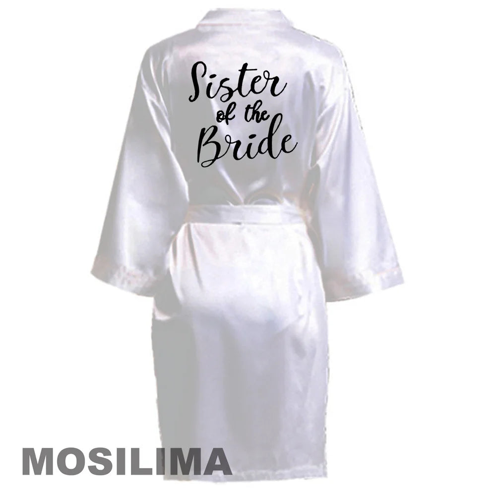 Satin Silk bride robe Wedding Robe Bridesmaid Bride Dressing Gown bridesmaid robes SP002