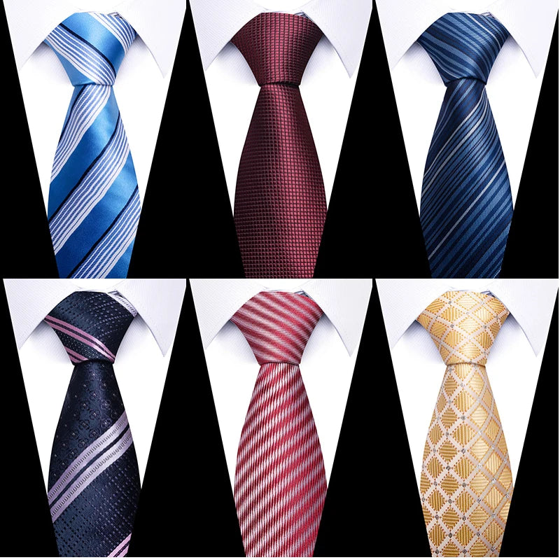 Luxury High Quality Nice Handmade Silk Neck Tie Male Clothing accessories Printed  Wine Red Memorial Day Tie Men Necktie Gravata