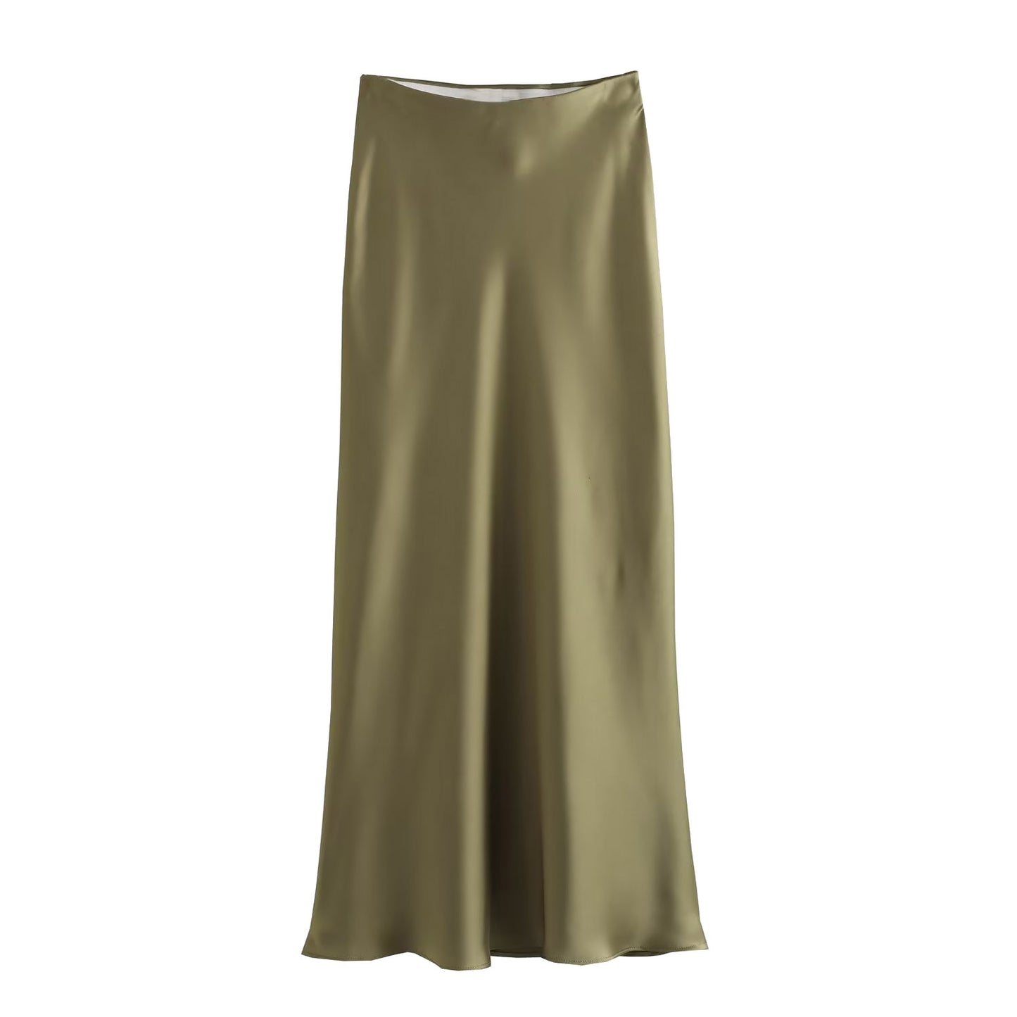 Women's Fashionable Silk Satin High Waist Skirt