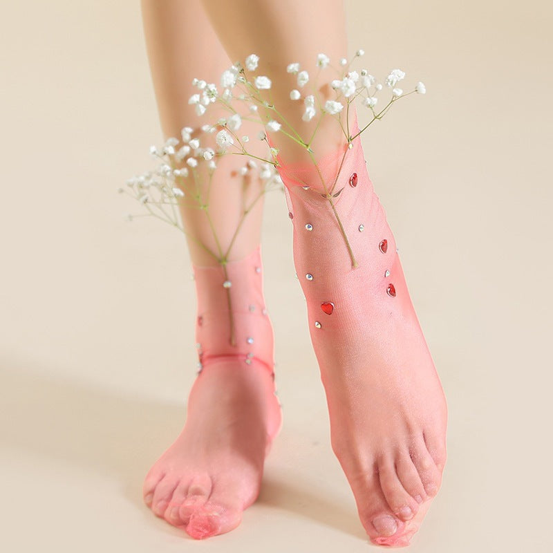 Glass Silk Pearl Jewelry Socks Stockings