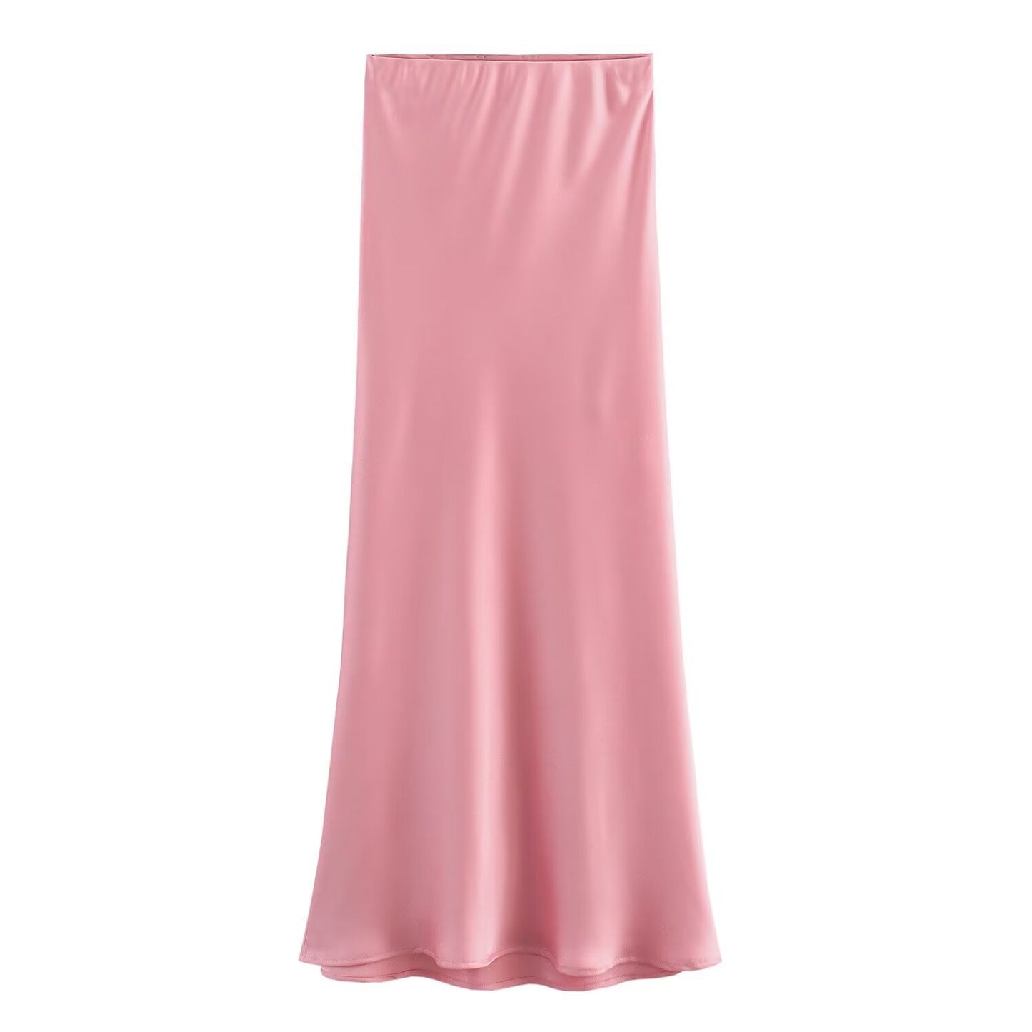 Women's Fashionable Silk Satin High Waist Skirt