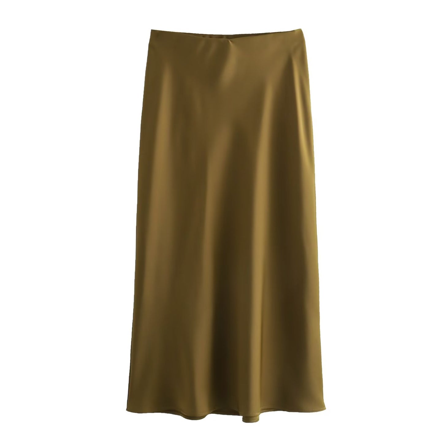 Women's Fashionable Silk Satin High Waist Skirt