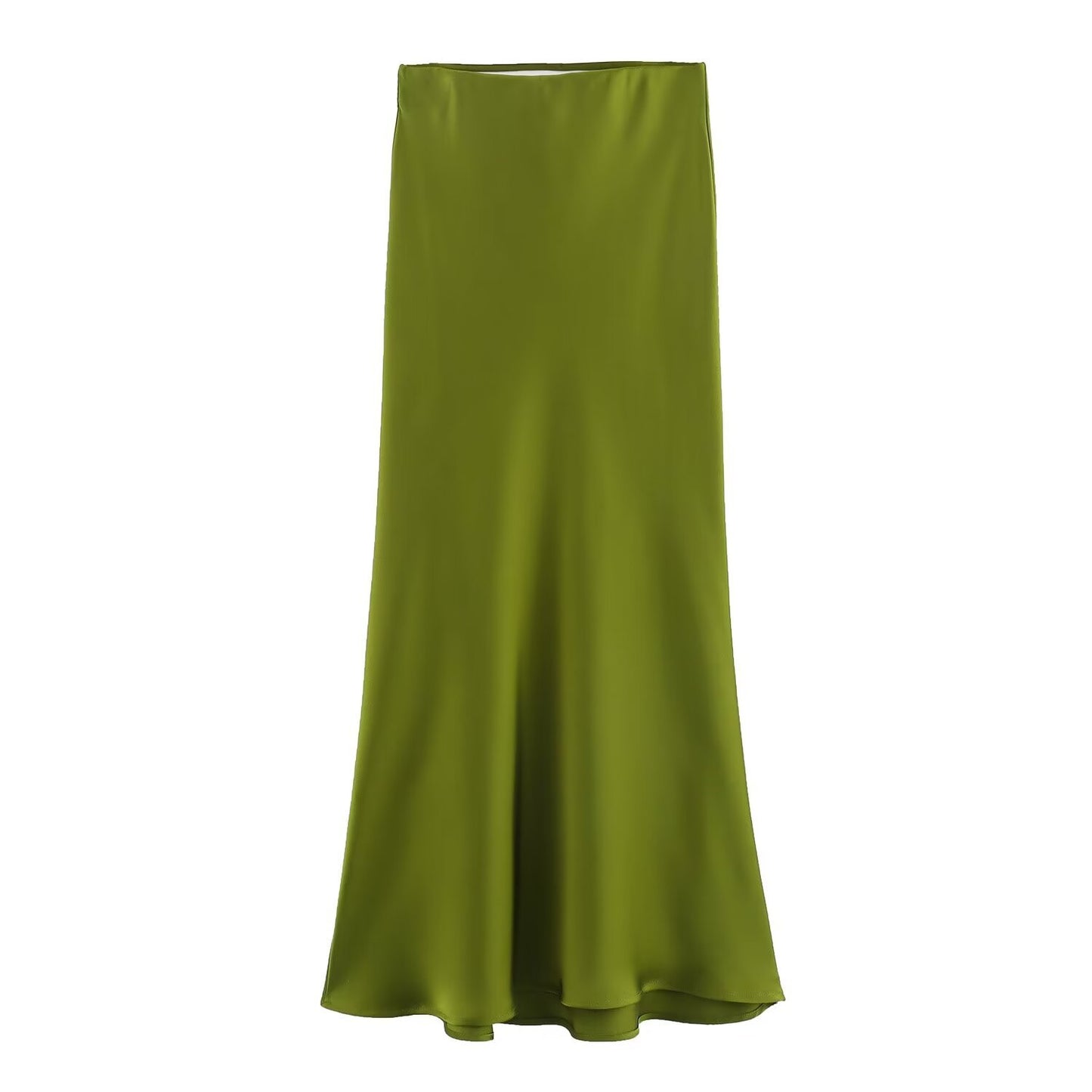 Women's Fashionable Silk Satin High Waist Skirt