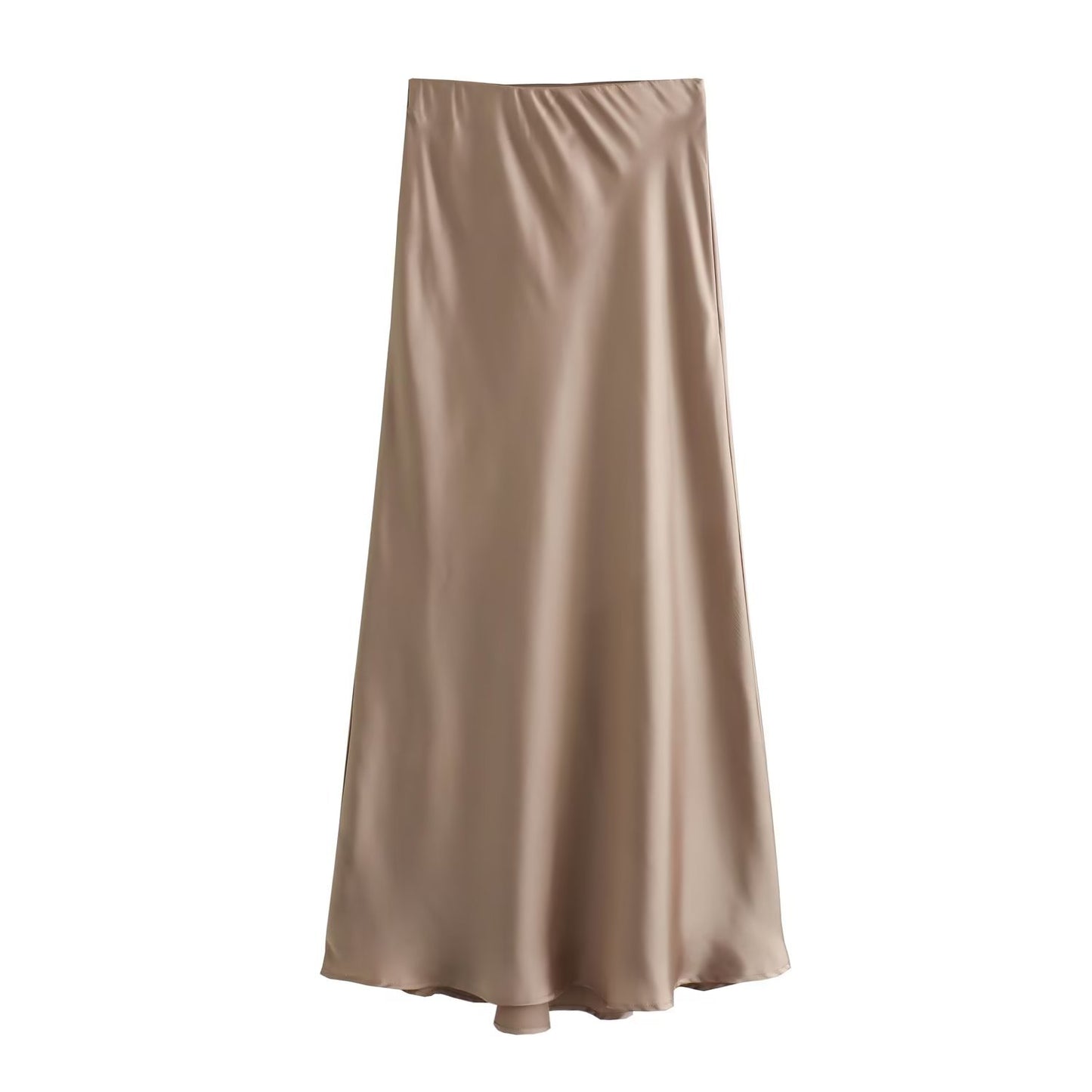 Women's Fashionable Silk Satin High Waist Skirt