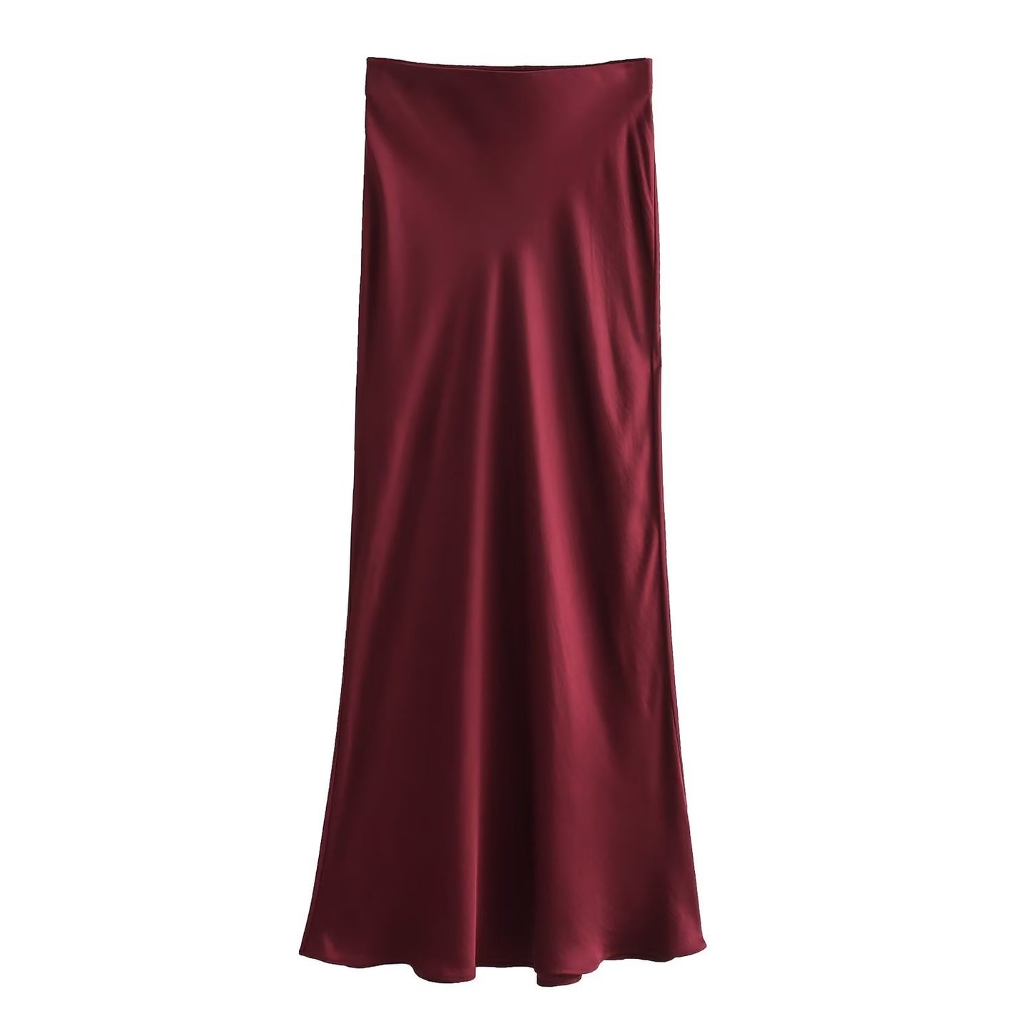 Women's Fashionable Silk Satin High Waist Skirt