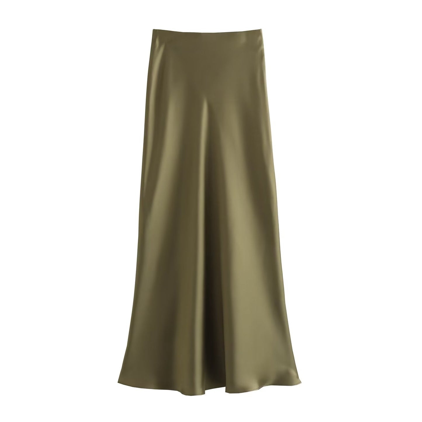 Women's Fashionable Silk Satin High Waist Skirt