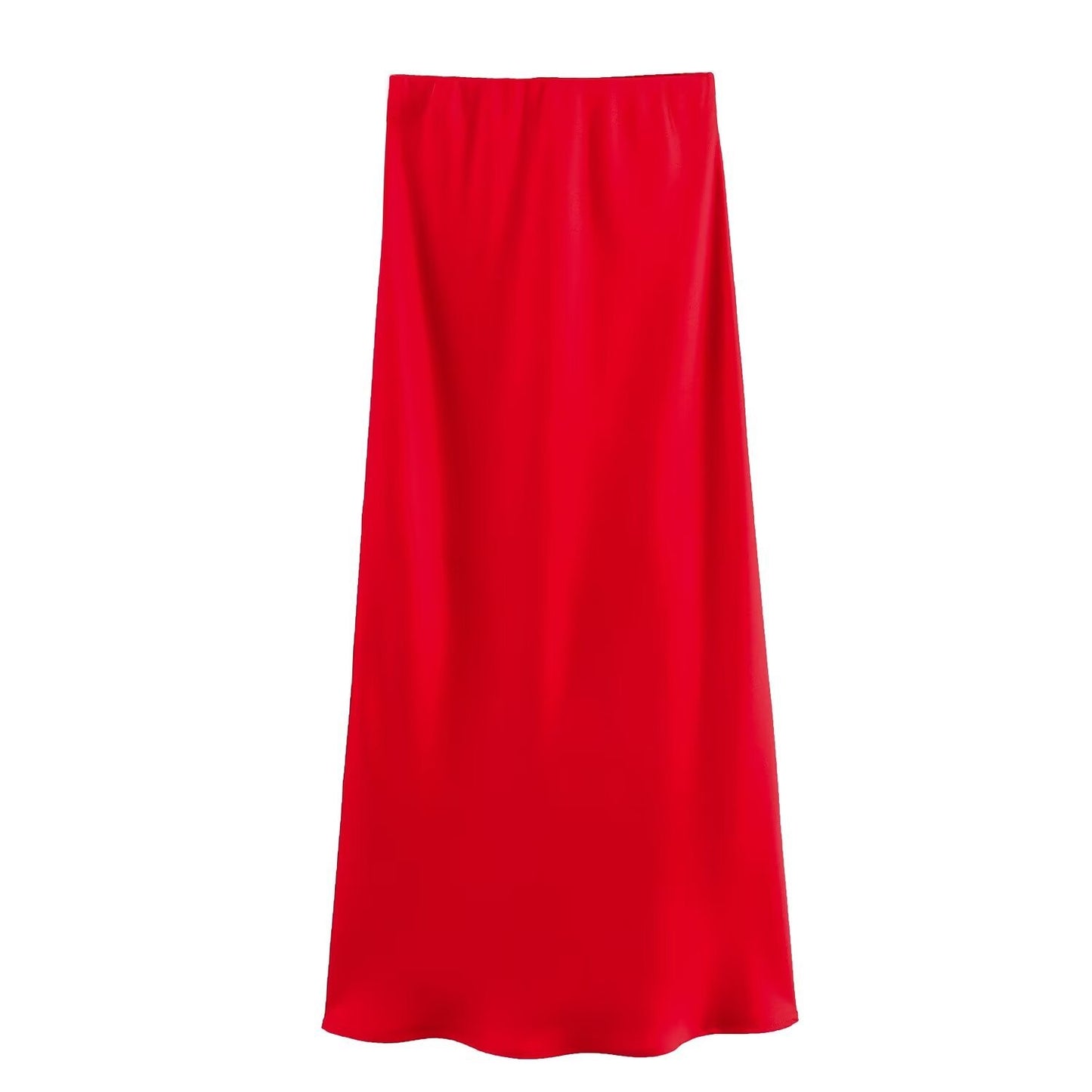 Women's Fashionable Silk Satin High Waist Skirt