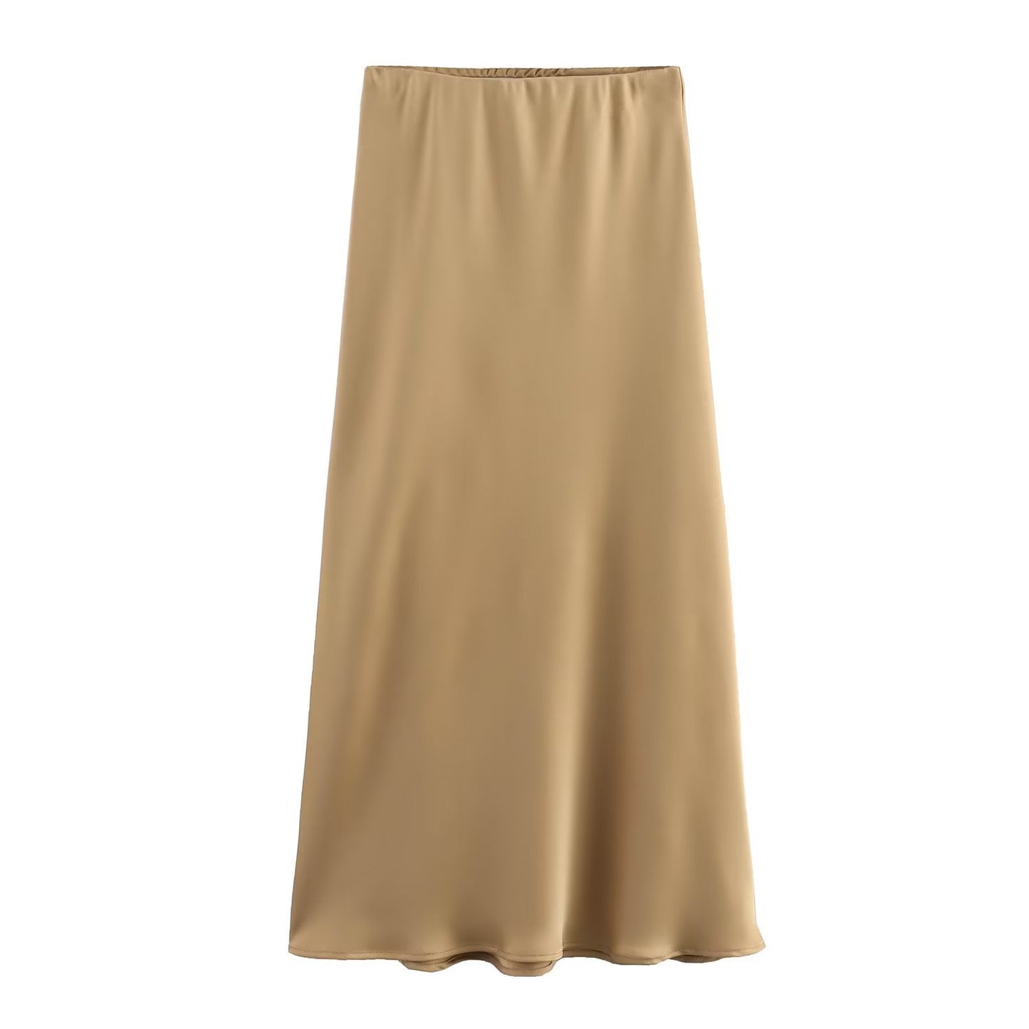 Women's Fashionable Silk Satin High Waist Skirt