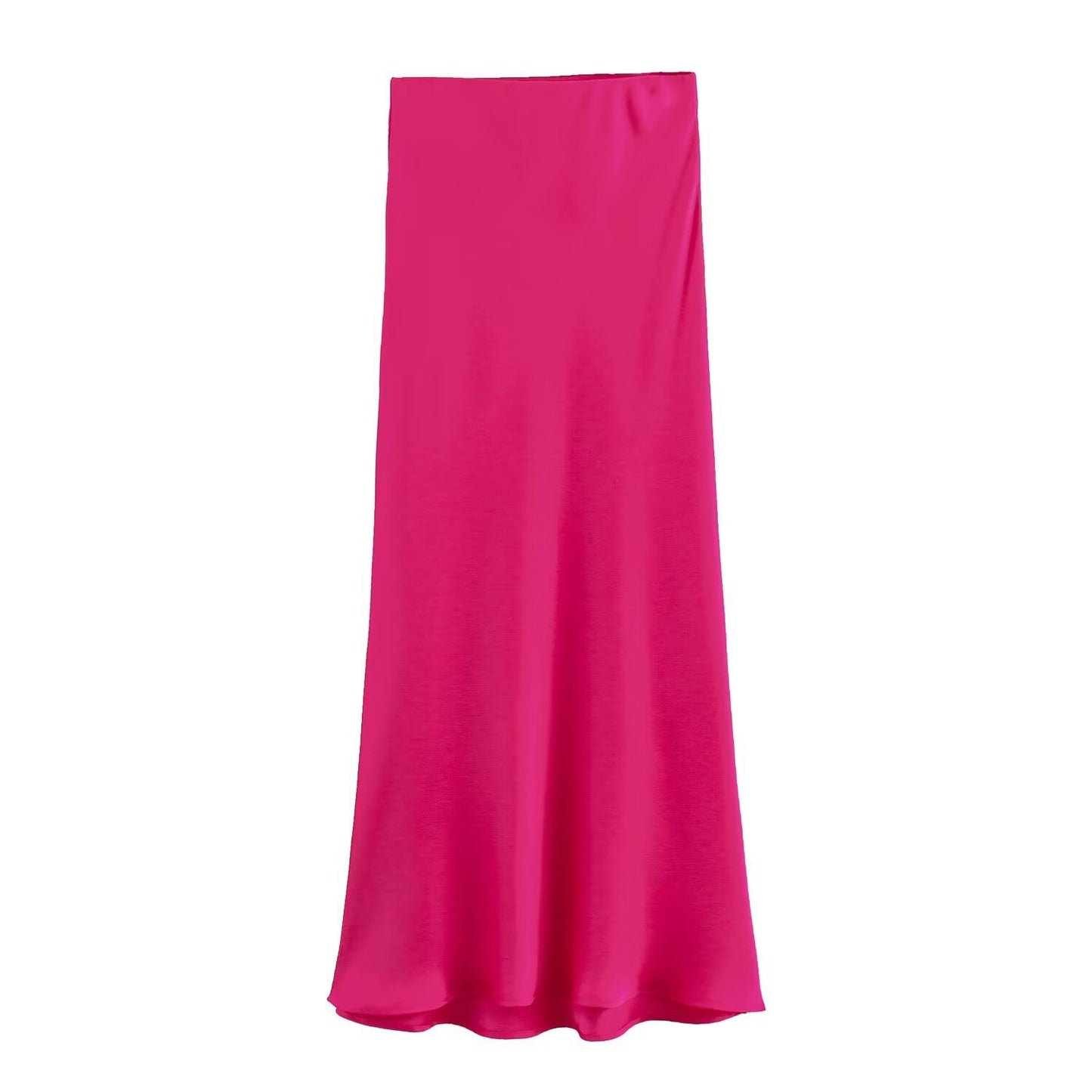 Women's Fashionable Silk Satin High Waist Skirt