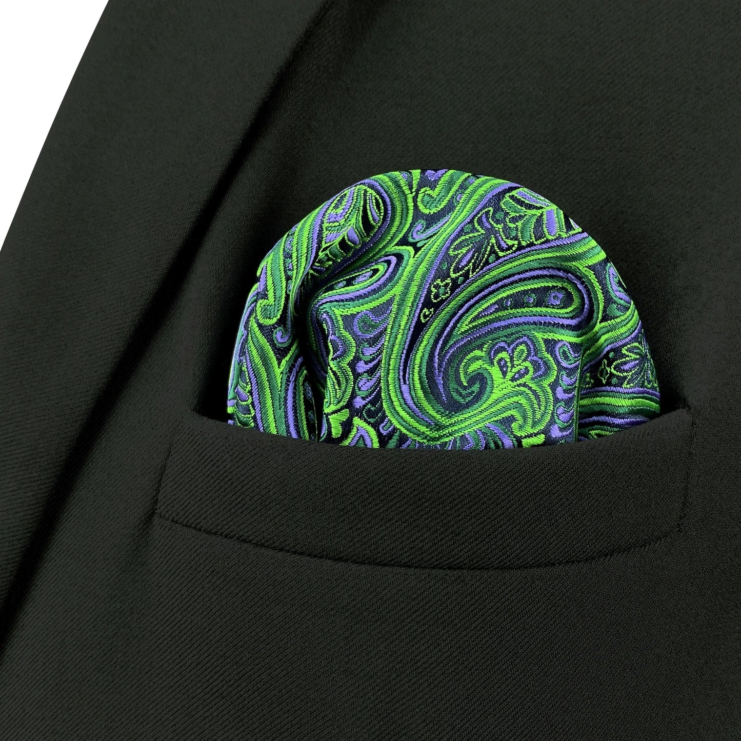 Multicolor Paisley Silk Hot Mens Pocket Square Business Colorful Handkerchief Large 12.6" 32cm Fashion Gift