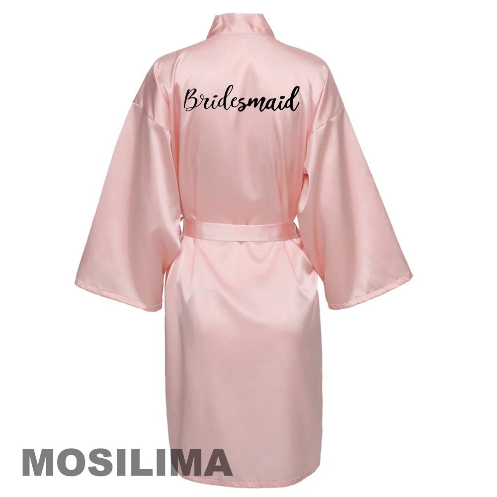 Satin Silk bride robe Wedding Robe Bridesmaid Bride Dressing Gown bridesmaid robes SP002