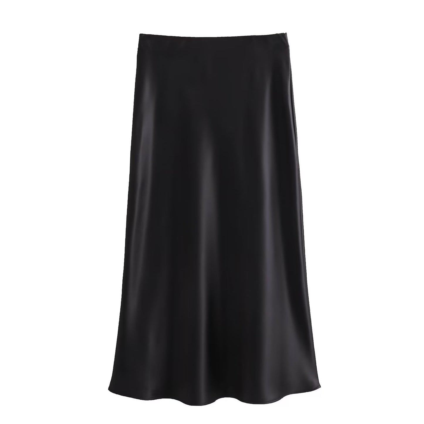 Women's Fashionable Silk Satin High Waist Skirt