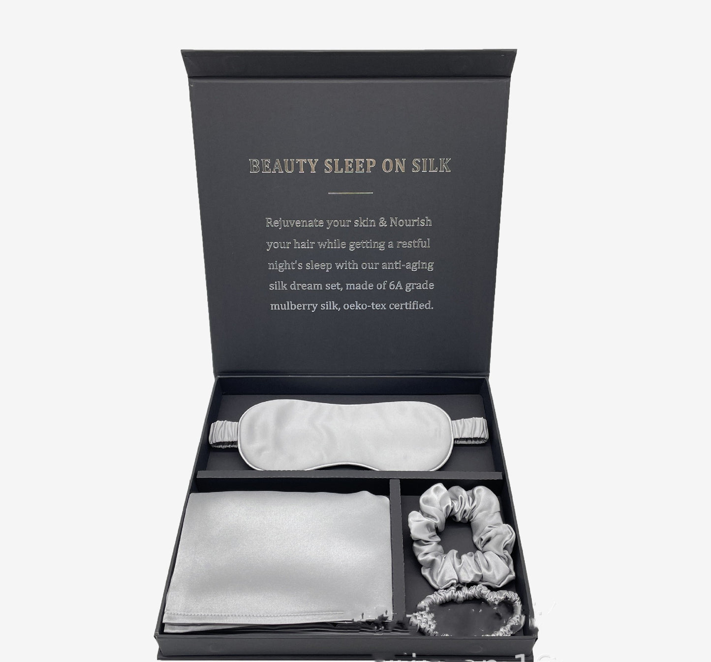 Real Silk Eye Mask Scrunchie 22 M Rice Pillowcase Gift Box